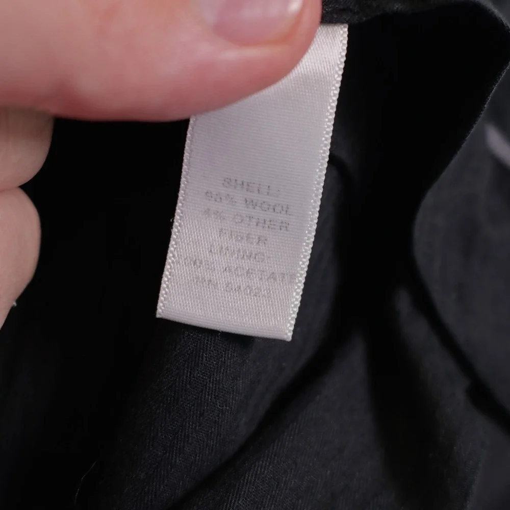 Banana Republic Wool Dress Pants Gray Striped Modern Fit 34 / 29.5 High Rise Fla